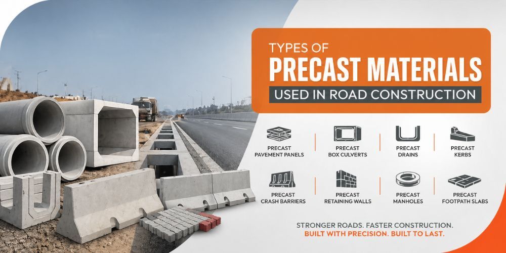 Types of Precast Materials Used in Road Construction | Complete 2026 Guide